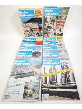 Model Railroader Magazine Lot 1984 Complete Year 12 Issues Trains Railroad